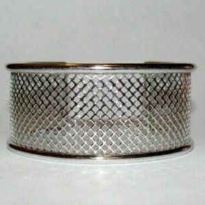 Sterling Silver Fish Net Cuff Bracelet